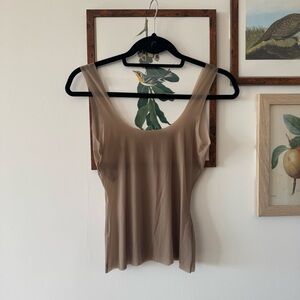 NWOT SKIMS Sheer Milky Tank Desert Clay M